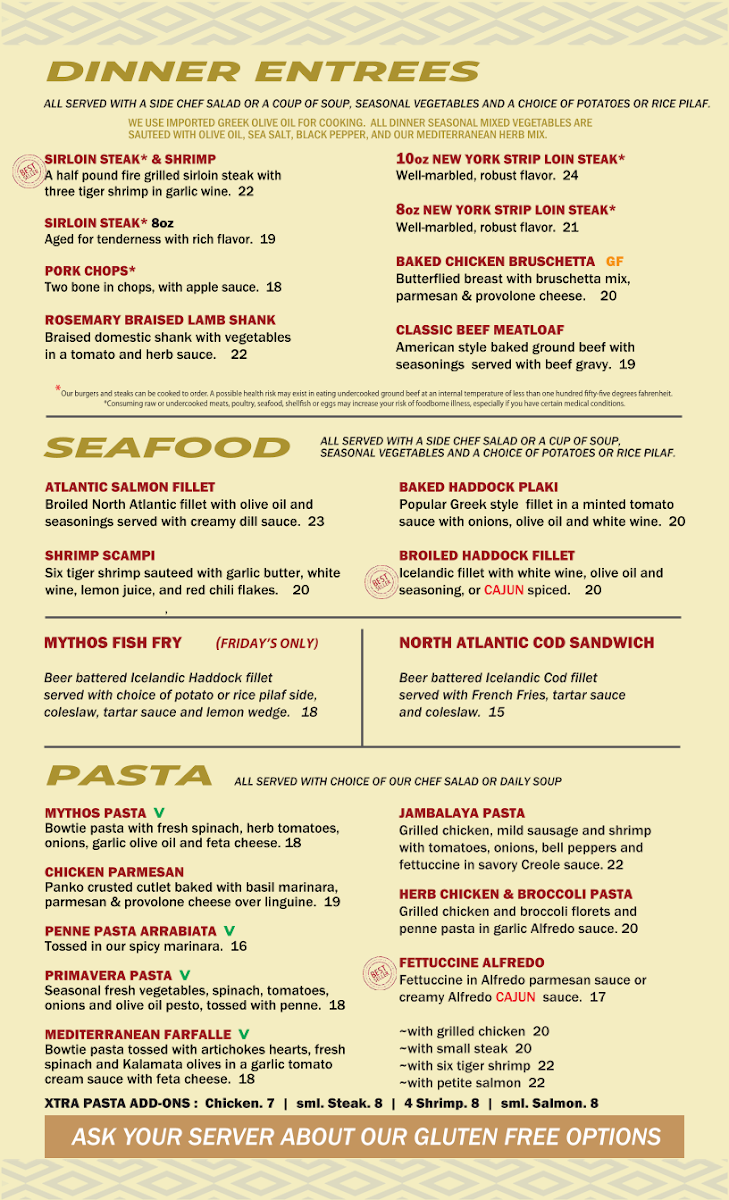 Mythos Restaurant Menu - Image 4